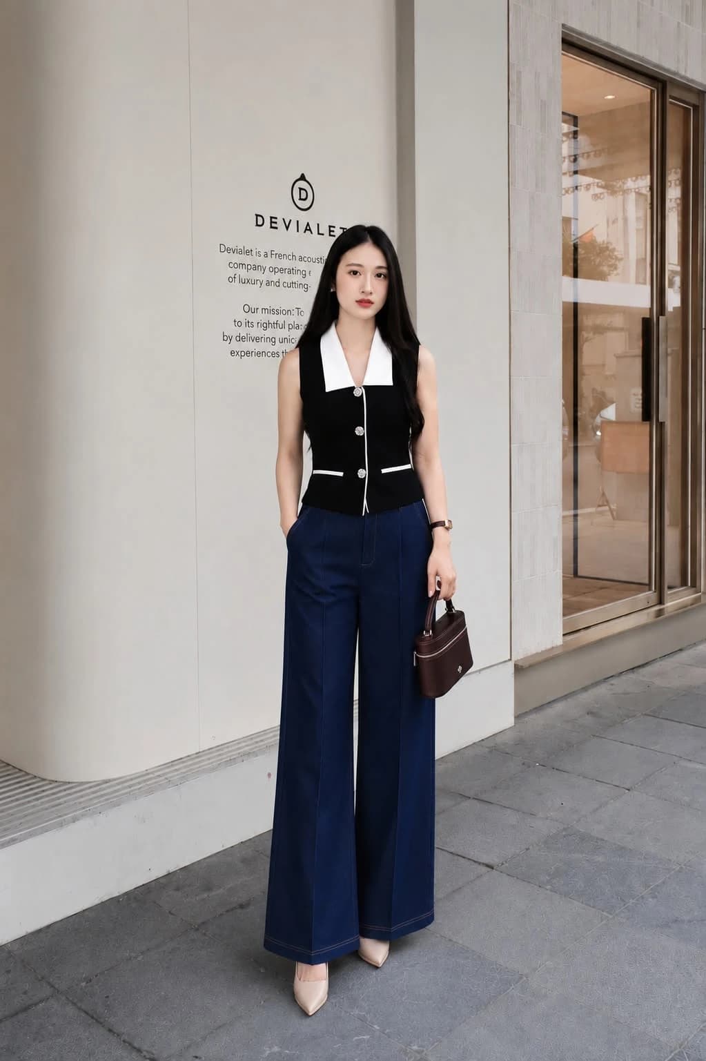 Một outfit đủ đẹp để tự tin gặp khách hàng, đủ thoải mái để đồng hành cả ngày.